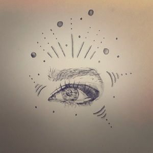 Eye drawing for tattoo